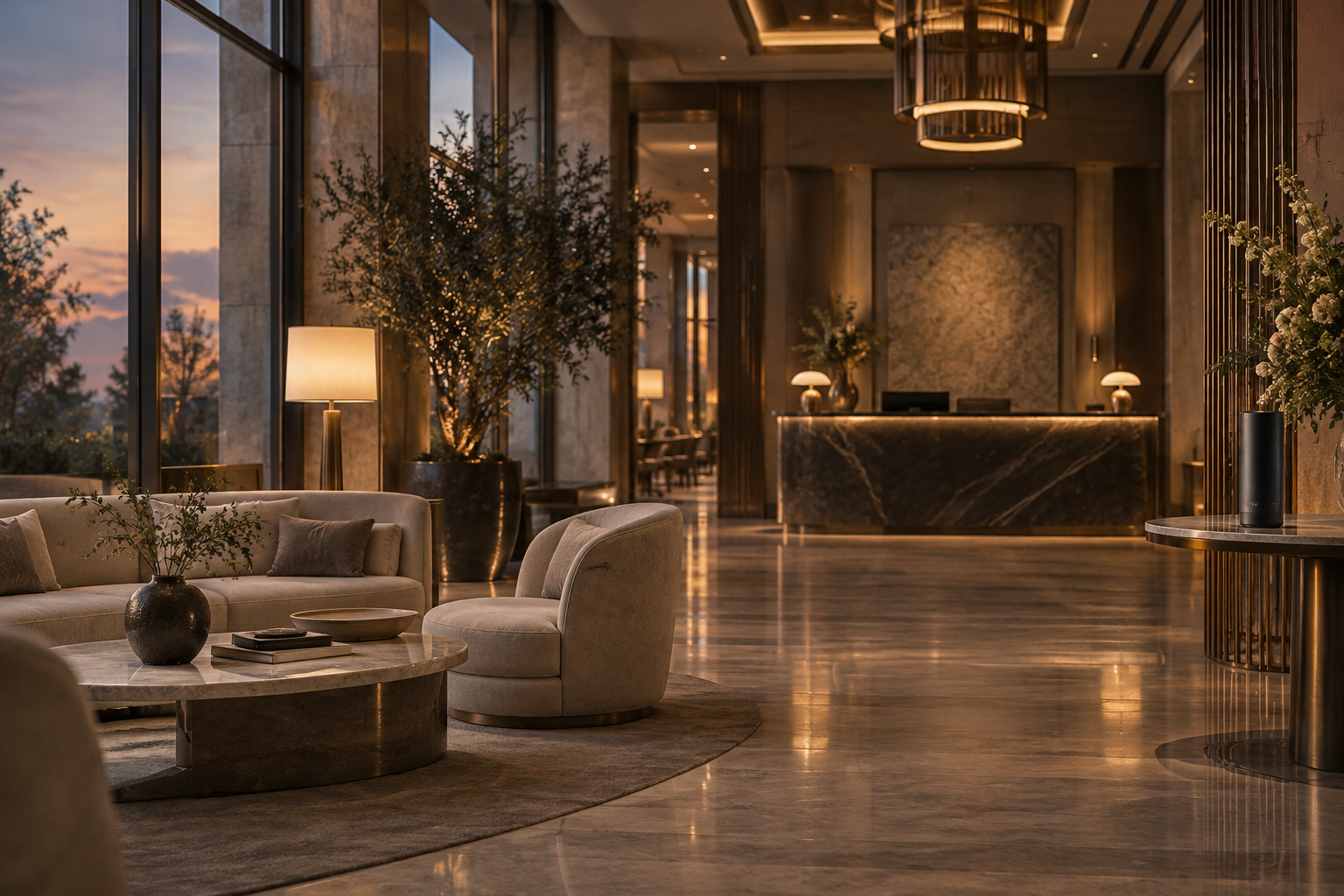 Otel ve konaklama tesisi lobisi